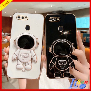 เคส OPPO A5S เคส OPPO F9 เคส OPPO A7 A12 A15 A55 A9 2020 A5 2020 A55 A15S A57 2022 A76 A96 A95 A74 A16 เคสโทรศัพท์มือถือ ลายนักบินอวกาศ พร้อมขาตั้ง สําหรับ YHY