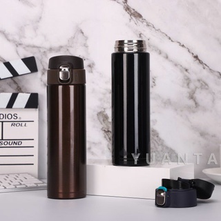 กระบอกน้ำสแตนเลสสีแมททริก ฉนวนกันความร้อนความเย็น 500 มล ขวดน้ำ  Stainless Steel Thermos