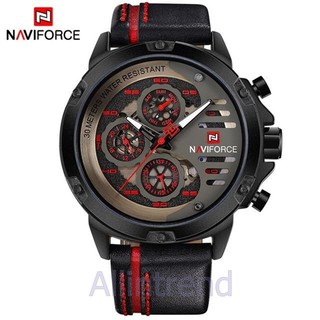 นาฬิกา Naviforce รุ่น NF9110M สีแดงดำ สายสีดำขีดแดง ของแท้ รับประกันศูนย์ 1 ปี #NF NF9110