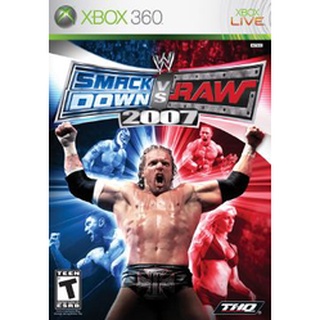 WWE SmackDown vs Raw 2007 xbox360 [Region Free] แผ่นเกมXbox360 แผ่นไรท์สำหรับเครื่องที่แปลงแล้ว LT/RGHทุกโซน