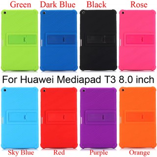 กรณีป้องกัน ยางทำจากซิลิคอน Stand Cover For Huawei Mediapad T3 8.0 Case Honor Play Pad2 8 Sleeve ยืน ปกคลุม กระสอบ