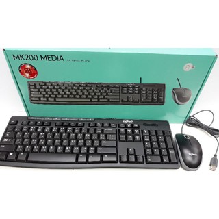 LOGITECH MK200 KEYBOARD+MOUSE (คีย์บอร์ดและเม้าส์) USB (ENG/THAI)_สินค้าพร้อมจัดส่ง!!!