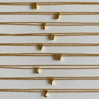 สร้อยข้อเท้าสเตนเลส HER OBJECTIVE_HER CLASSIC INITIAL PENDENT ANKLET