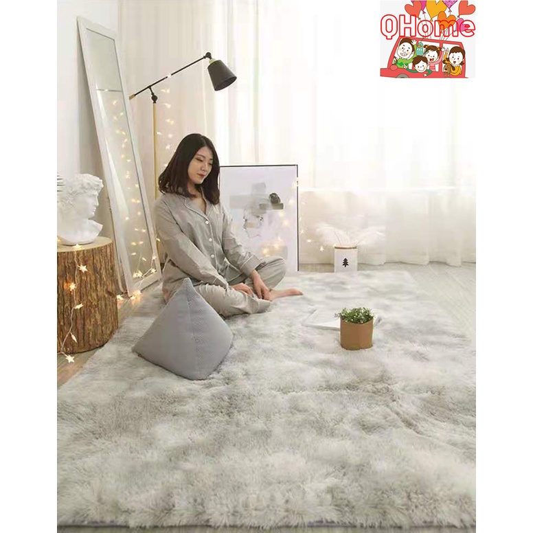 [QHome]พรม ขนนิ่ม พรมนุ่ม พรมปูพื้น120x160cm พรมขนนุ่ม พรมห้องนอน ผ้าปูพื้นพรมก ตกแต่งสวย ผ้าปูพื้นพ