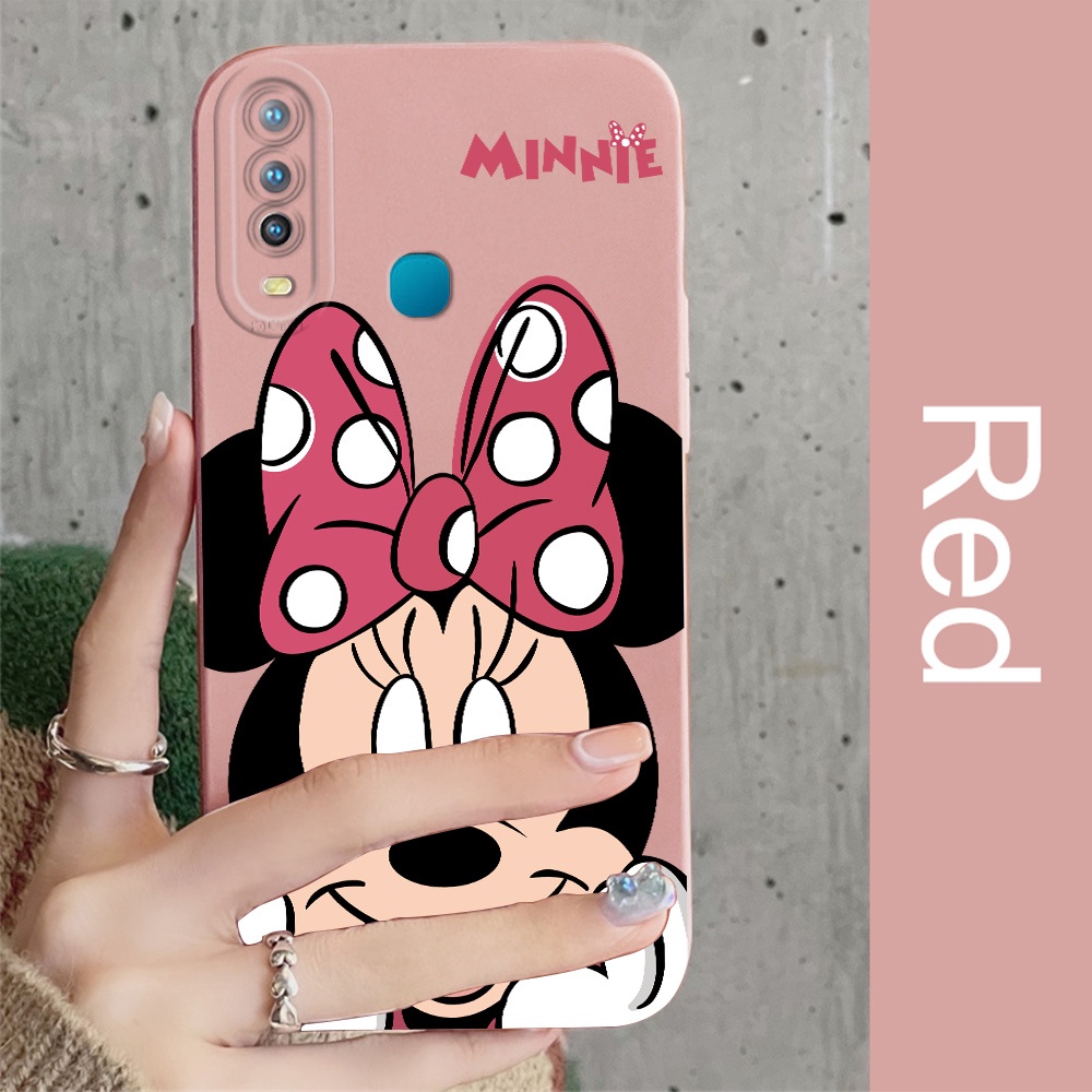 สำหรับ Vivo Y17 Y15 Y12 1902 Y19 Y50 Y30 Y30i Y15S Y15A Y01 เคสโทรศัพท์ การ์ตูนน่ารัก (มิกกี้มินนี่) เมาส์ดีไซน์โทรศัพท์ Full ฝาครอบกล้อง TPU เคสนิ่มกันกระแทก
