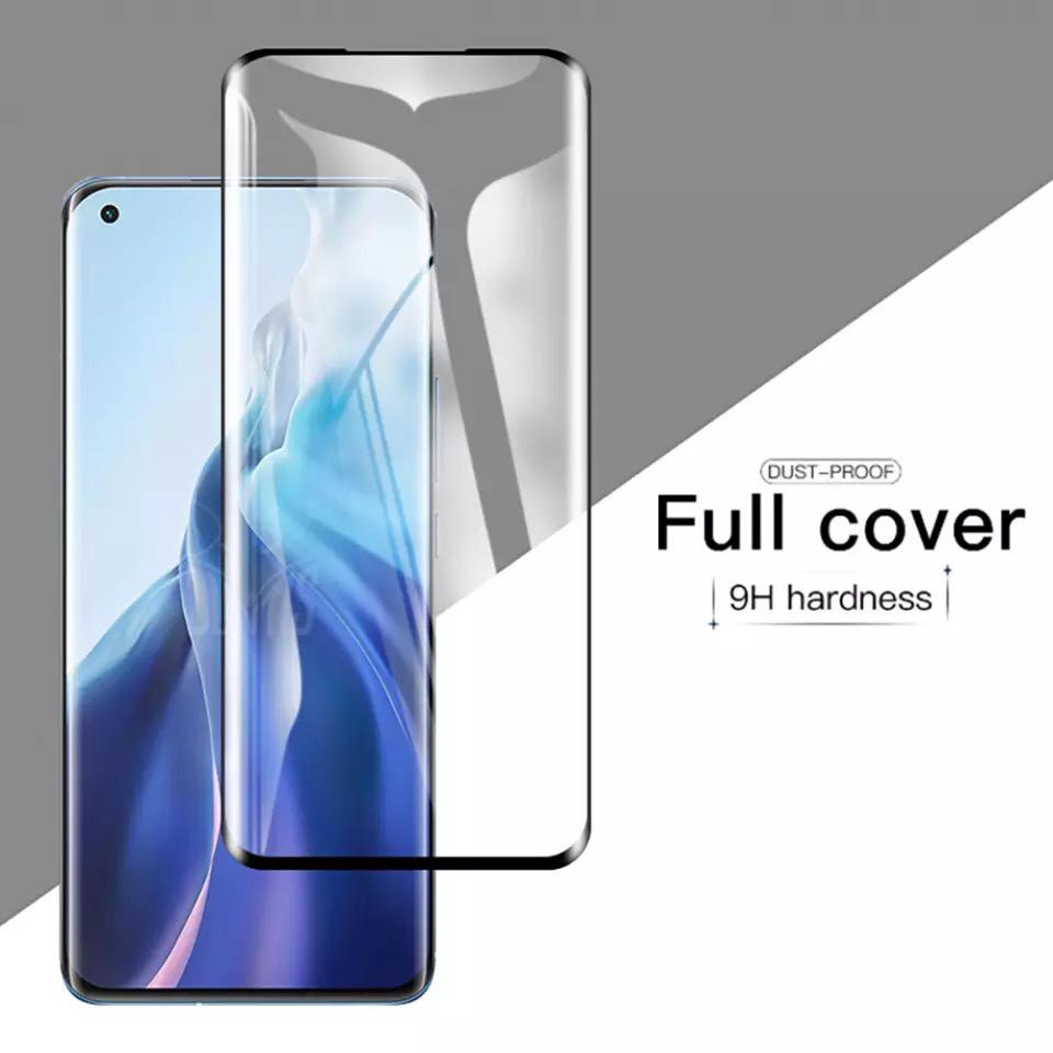 กระจกนิรภัย 3D Xiaomi Mi 11 / Xiaomi MI 11 Ultra Full Curved Edge - สีดํา