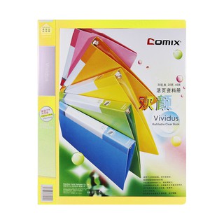 แฟ้มโชว์เอกสาร COMIX VF420A  A4  20 ซอง  สีเหลือง (PC)