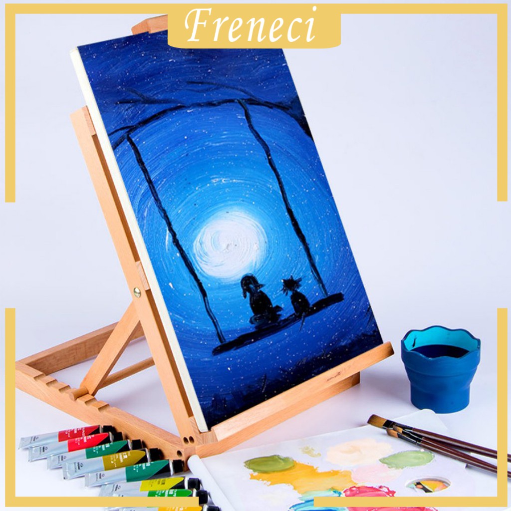 [FRENECI] Tabletop Art Easel HFrame Display Stand Wood Painting Easels
