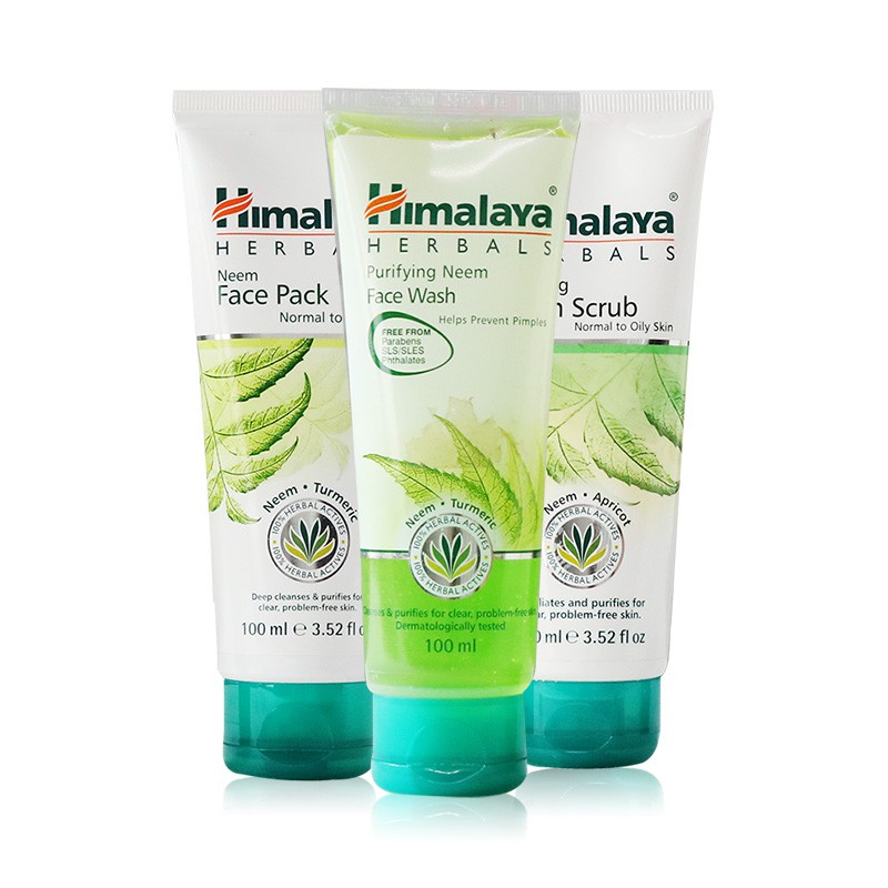 ชุดปราบสิว Himalaya Herbal Neem Acne Treatment Set ( Face Wash 100ml + Scrub 100g + Face Pack