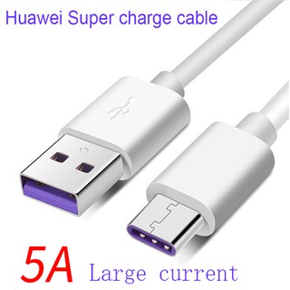 สายชาร์จ สายเคเบิลข้อมูล USB C สำหรับ  Huawei P20 Pro P30 Pro Mate 20 Pro 5A