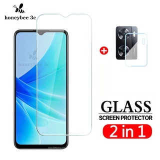 ฟิล์มกระจก ป้องกันหน้าจอ แบบเต็มจอ ป้องกันเลนส์กล้อง สำหรับ OPPO A78 A17 A57 A77 A77s A76 A96 A16 A16k A16e A15 A15s A55 A95 4G A54 A74 A94 5G