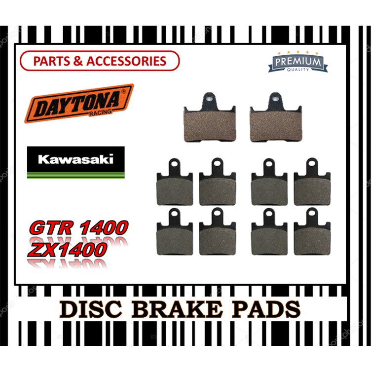 KAWASAKI GTR 1400 ZX14 ZZR1400 ผ้าเบรค FR0NT & REAR DAYTONA TYPE