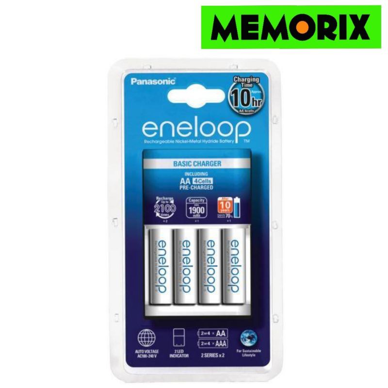 ผลิตปี 2022 Eneloop Panasonic Basic Charger Eneloop 2000mah 4 ก้อน