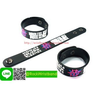 MINDLESS SELF INDULGENCE ขายริสแบนด์  MIE363NA Wristband สายรัดข้อมือวงร็อค