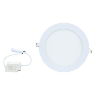 โคมไฟดาวน์ไลท์ ดาวน์ไลท์ LED LAMPTAN ULTRA SLIM 12W WARMWHITE อะลูมิเนียม 7" กลม สีขาว รางนีออนและดาวน์ไลท์ โคมไฟและหลอด