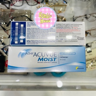 สายตาเอียง ACUVUE MOIST ASTIGMATISM DAILY คอนแทคเลนส์สายตาเอียงรายวัน กล่องละ 30ชิ้น