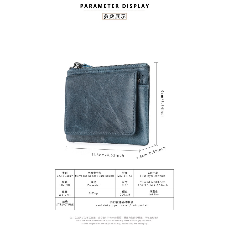 Rfid กระเป๋าใส่เหรียญใหม่ย้อนยุคสร้างสรรค์กระเป๋าเก็บมินิสไตล์ญี่ปุ่นแฮนด์เมดหนังวัวกระเป๋าใส่เหรียญมัลติฟังก์ชั่ผู้ถือบัตร