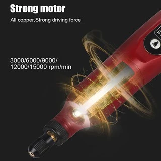 Kiprun ชุดเครื่องมือสว่านไฟฟ้าไร้สาย 3.7V 15000rpm ความเร็ว 5 ระดับ ชาร์จ USB