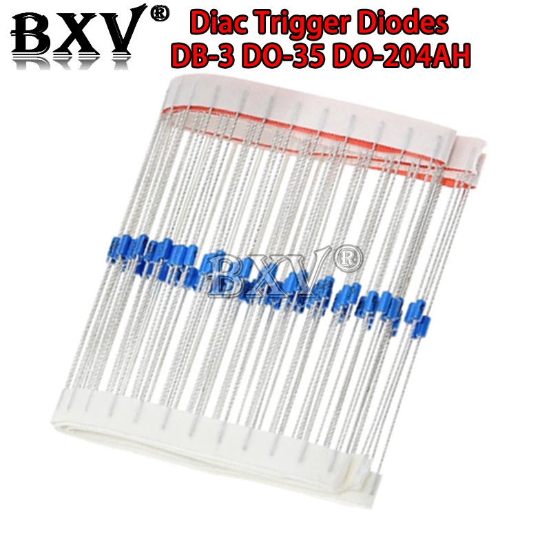 100PCS DB3 DB-3 Diac Trigger Diodes DO-35 DO-204AH ใหม่และ