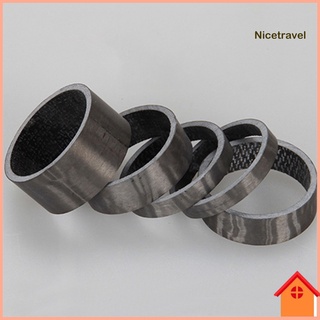 [Ni] 5Pcs Carbon Fiber Washer Road Bicycle Headset Stem Spacer Kit for 5mm, 10mm,15mm