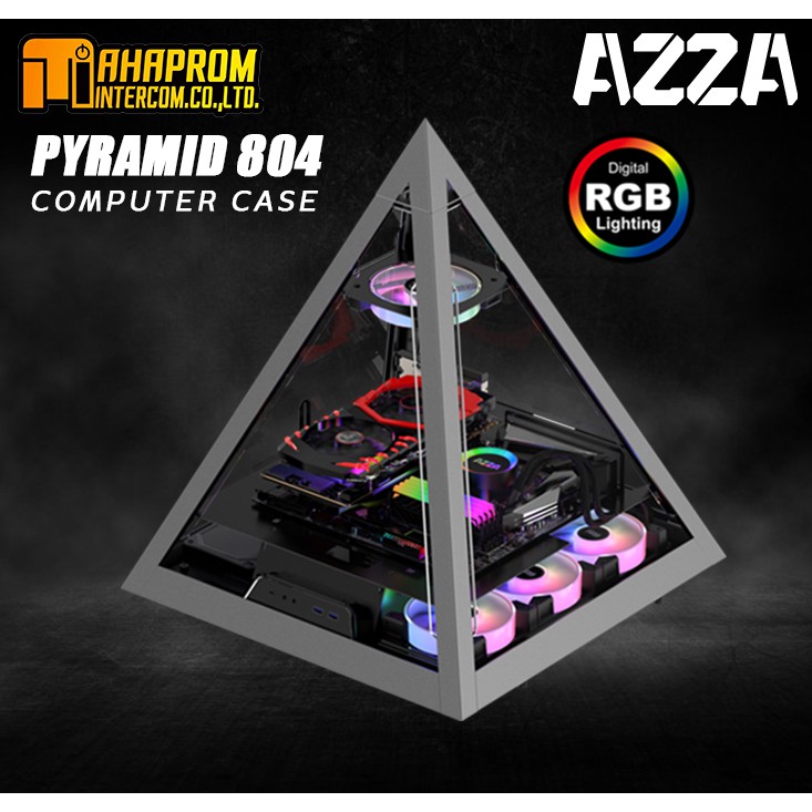 เคสคอมพิวเตอร์ AZZA Pyramid 804 Innovative case -ATX Mid Tower ราคาพิเศษ.