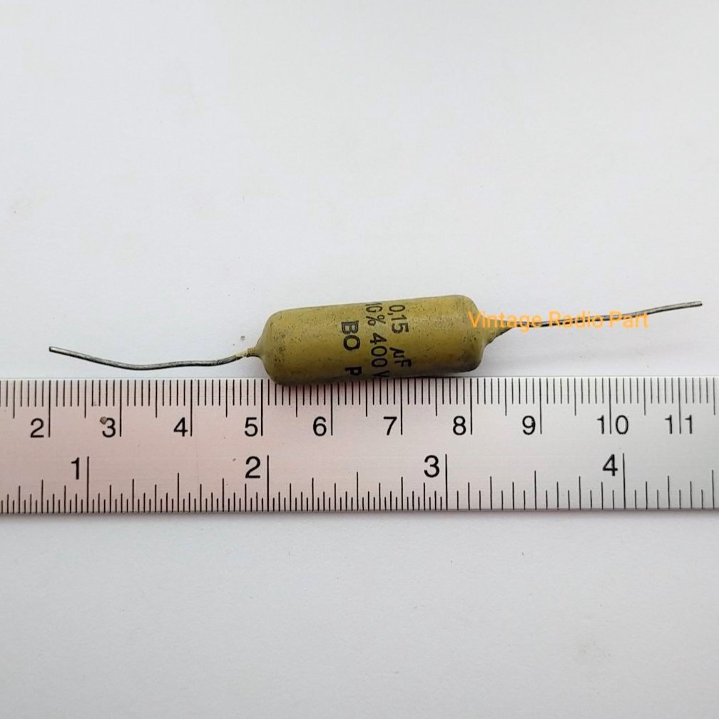 0.15uf 400v CAPACITOR PHILLIPS MULLARD MUSTARD (1คู่)