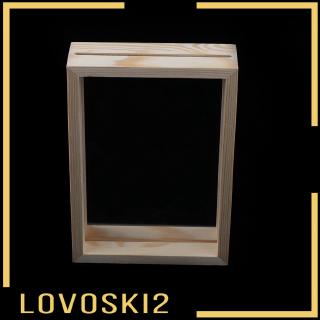 (lovoski 2) กรอบรูปไม้แบบใสพร้อมฝาครอบ
