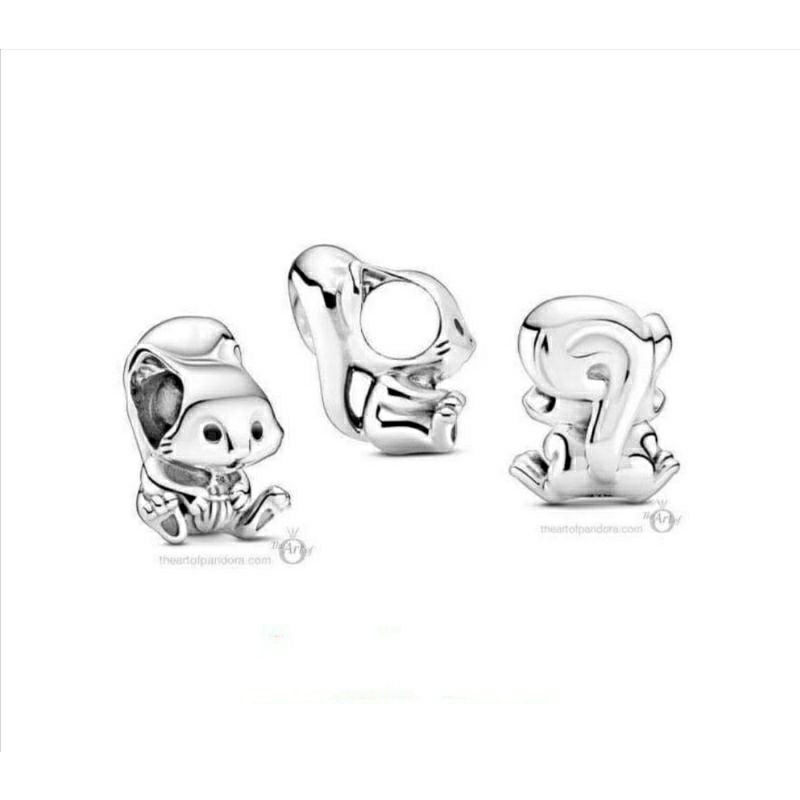 (ของแท้100%)Pandora​ Silver​ Cute Squirrel Charm กระรอก