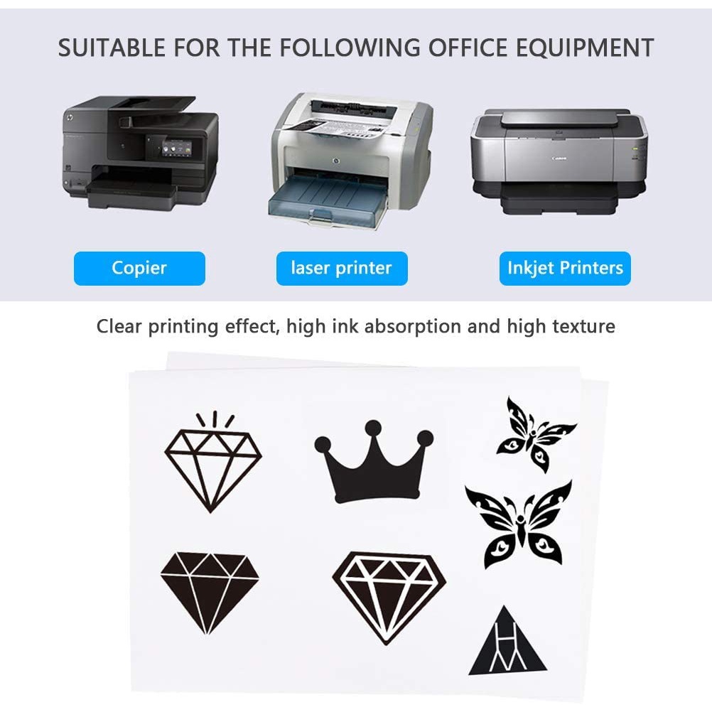 พร้อมส่ง กระดาษสติ๊กเกอร์ A4 (500 แผ่น/100) ขาวด้าน / ผิวมัน ใบปะหน้า Sticker Paper 210x297มม - รูปที่ 5