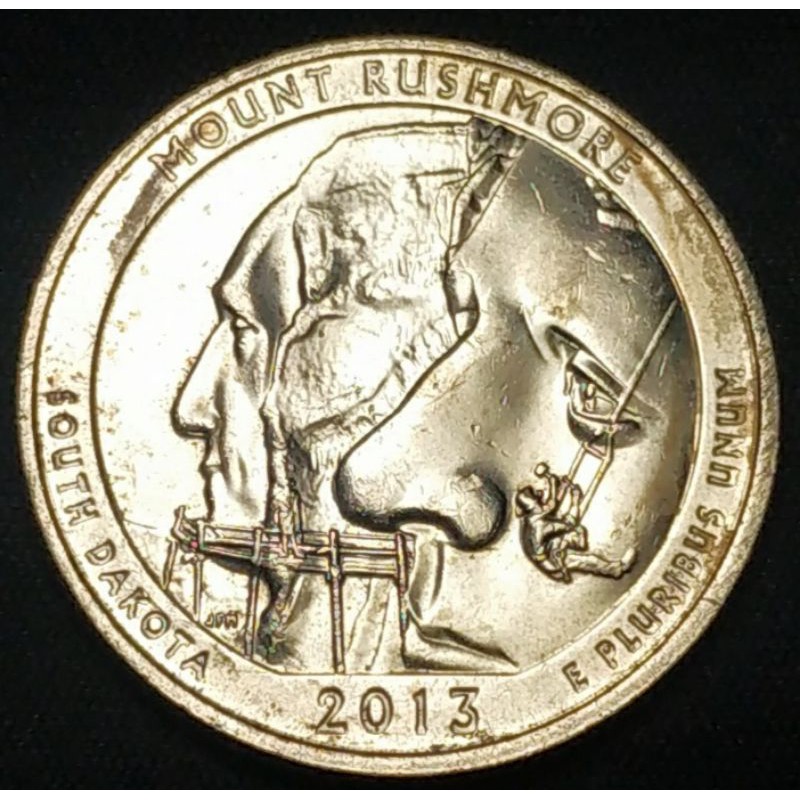 สหรัฐอเมริกา (USA), ปี 2013, 25 Cents, Mount Rushmore, South Dakota, ชุดเหรียญ America the Beautiful