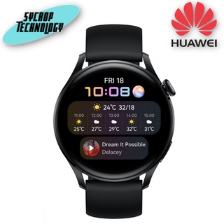 HUAWEI สมาร์ทวอทช์ (46 mm, ตัวเรือนสีดำ, สายสีดำ) รุ่น 3 Active Edition