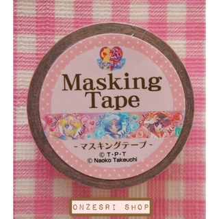 Sailor Moon 25th Anniversary Masking Tape เทปตกแต่งจากญี่ปุ่น ลาย Sweet Sailor ขนาด 1.5 ซม. ยาว 10 ม.