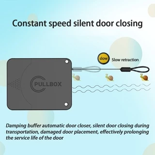 Punch-Free Automatic Sensor Door Closer ปิดอัตโนมัติ800G/1200G ดึงประตูอัตโนมัติ Closer เหมาะสำหรับประตูที่กว้างขึ้นอัพเกรดใหม่ Double Damping Flower