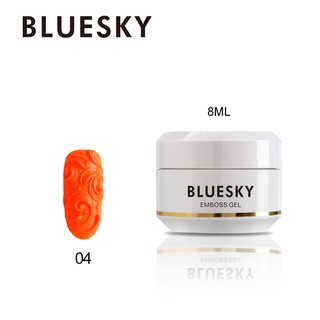 สีเจล เจลปั้นนู้น 3DBluesky gel polish Emboss gel 04 สีส้ม