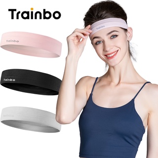 Trainbo แถบคาดศีรษะสำหรับเล่นกีฬา ที่คาดผมโยคะ แถบคาดศีรษะสำหรับออกกำลังกาย Headbands sweatbands