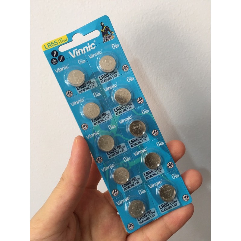 พุพอง 10 Vinnic SR1120SW SR1120S AG8 391A LR1120 L1121 L1121F LR55 1.55V แบตเตอรี่