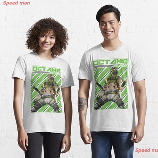 ราคาระเบิดSpeed man เอเพ็กซ์เลเจนส์ apex legends เสื้อยืด APEX LEGENDS OCTANE Essential T-Shirt เสื้อยืด คู่S-3XL