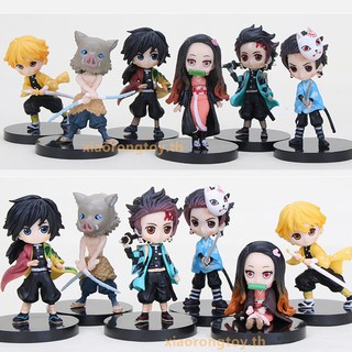 ฟิกเกอร์ Demon Slayer Kimetsu No Yaiba Q Posket Kamado Tanjirou Kamado Nezuko Agatsuma ขนาด 6 ซม. 6 ชิ้น ต่อชุด