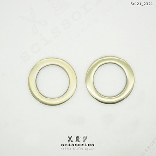 ห่วงวงกลม 2.5 cm.สีเหลืองขัด /2 ตัว