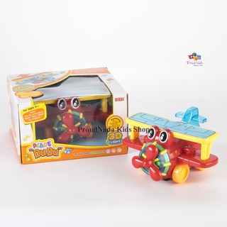 ProudNada Toys เครื่องบินชนถอย(มีเสียงมีไฟ) สีแดง DIDAI PLANE DUDU 3D  NO.108A