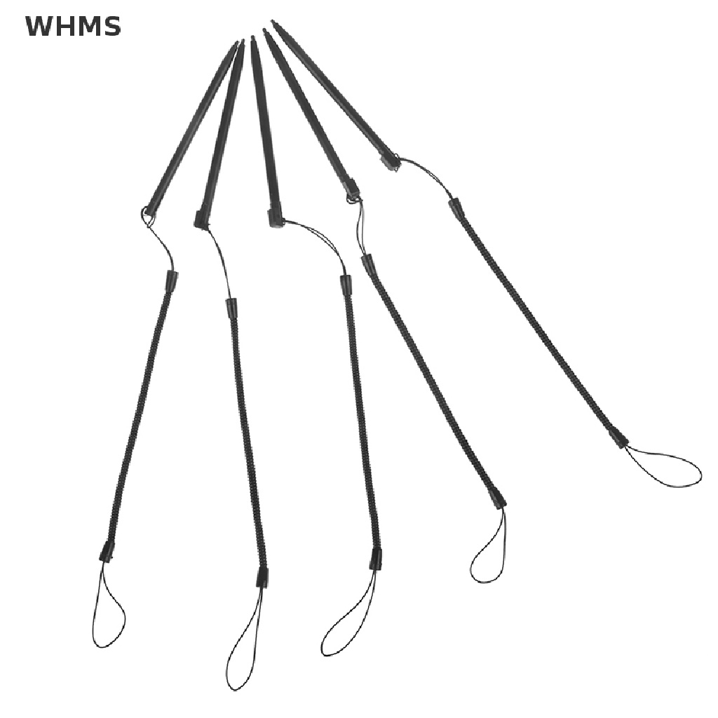 (WHMS) ปากกาสไตลัสสัมผัสหน้าจอสัมผัส โลหะ พร้อมเชือกสปริง สําหรับคอมพิวเตอร์ แท็บเล็ต 1 ชิ้น