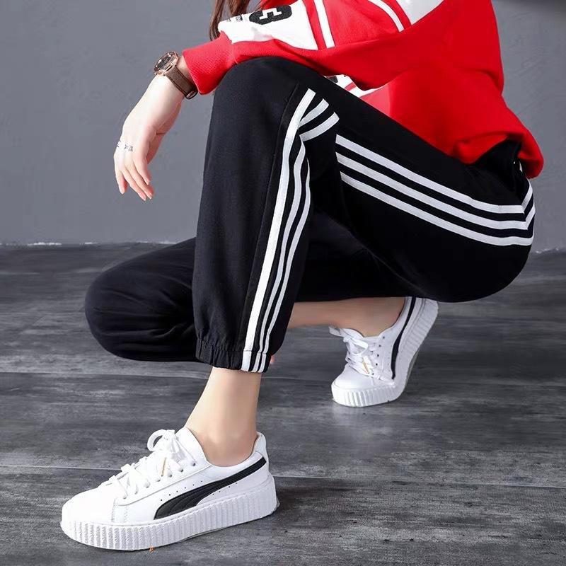 TOP SHOP 207# กางเกงแฟชั่น ขาจั๊ม สไตล์เกาหลี เอวสูง สวมใส่สบาย