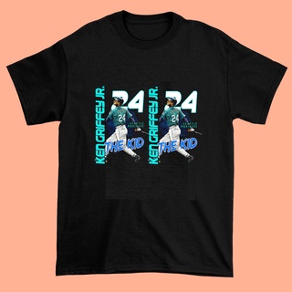 tshirtเสื้อยืดคอกลมฤดูร้อนเสื้อยืด ผ้าฝ้าย พิมพ์ลาย Ken Griffey Jr สําหรับผู้ชายSto4XL