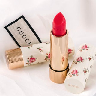 ส่งทันที COD(ซื้อของแท้) GUCCI LipStick หักลิปสติกรูปดอกไม้สีทอง 3.5g