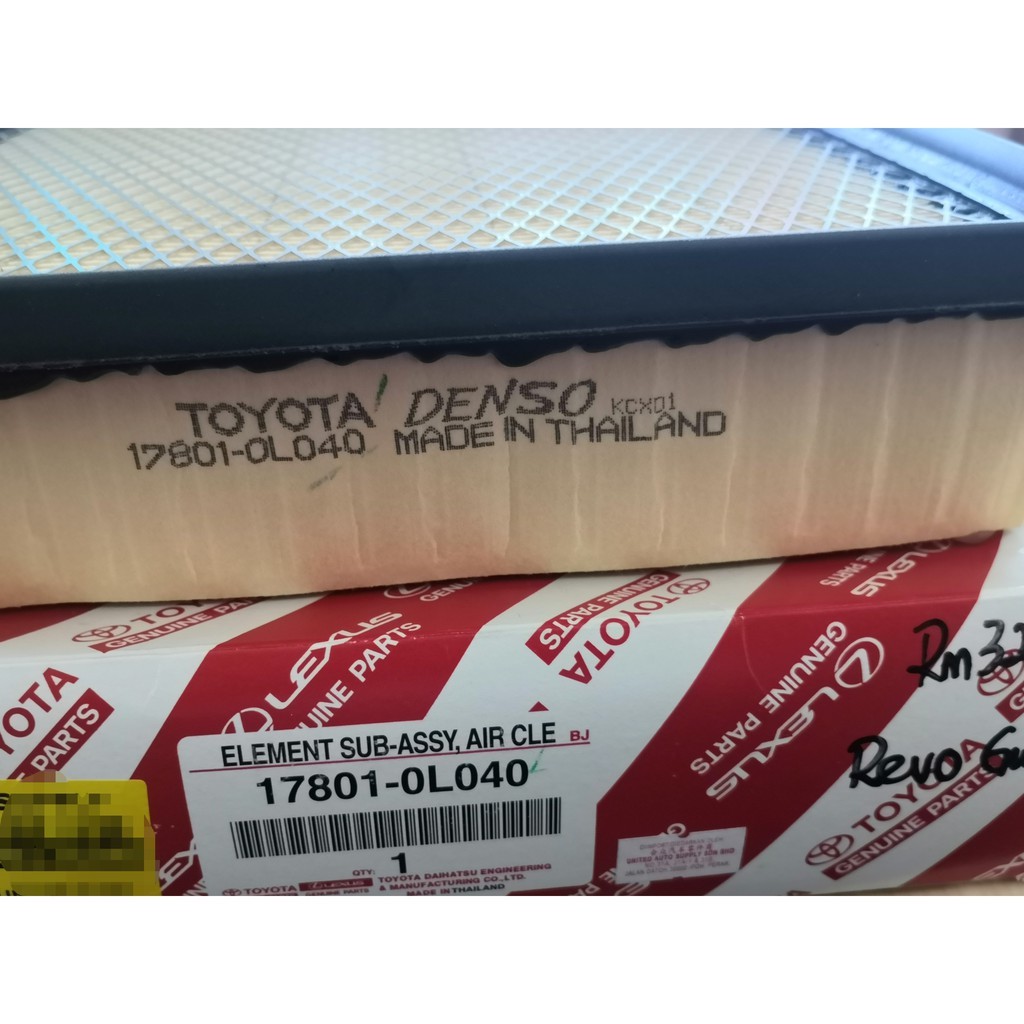ไส้กรองอากาศโตโยต้าสําหรับ Hilux Revo 17801-0L040