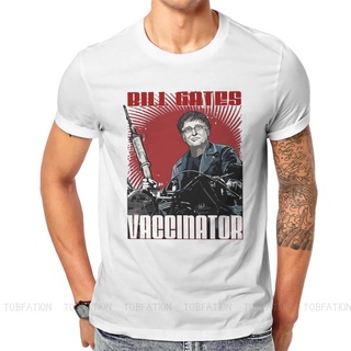 [COD]เสื้อยืดคอกลม ผ้าฝ้าย 100% พิมพ์ลาย The Vaccinator Bill Gates Parody สําหรับผู้ชายS-5XL