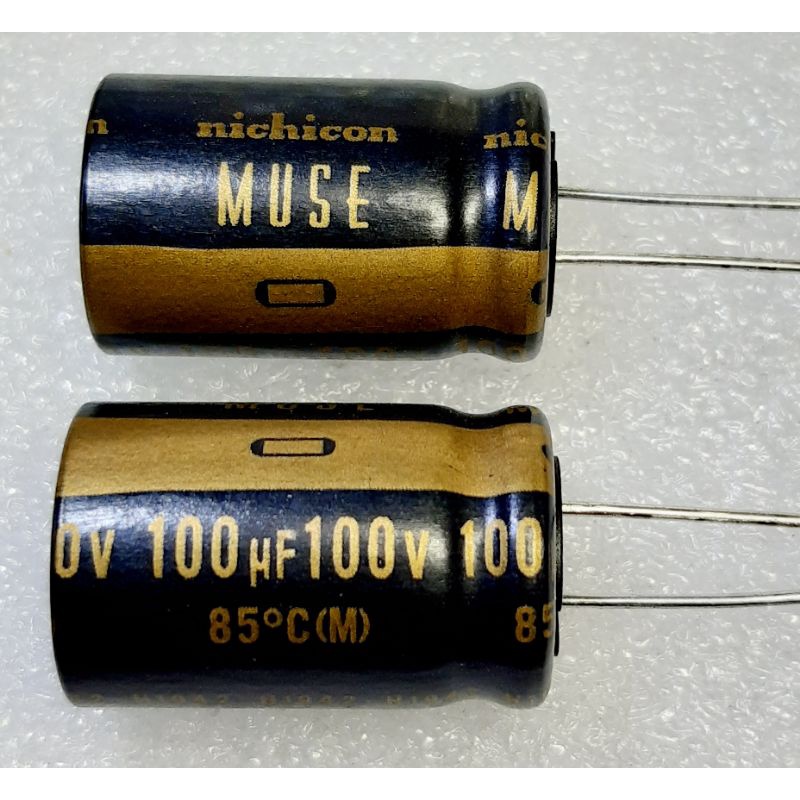 Nichicon MUSE KZ 100uf 100v capacitor ตัวเก็บประจุ คาปาซิเตอร์