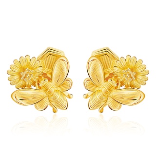 PRIMA ต่างหูทองคำ 99.9% รูปผึ้ง Honey bee Collection 111E3994-18