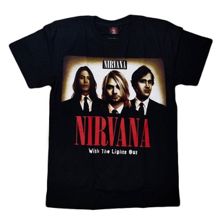 คอตต้อนคอกลม♙⊕✜เสื้อวง Nirvana rock เสื้อวงร็อค Nirvana T-shirt S-5XL