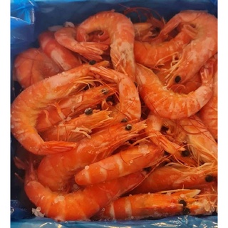 กุ้งต้มพร้อมเปลือก (กุ้งหวาน)-(กุ้งคอคเทล)